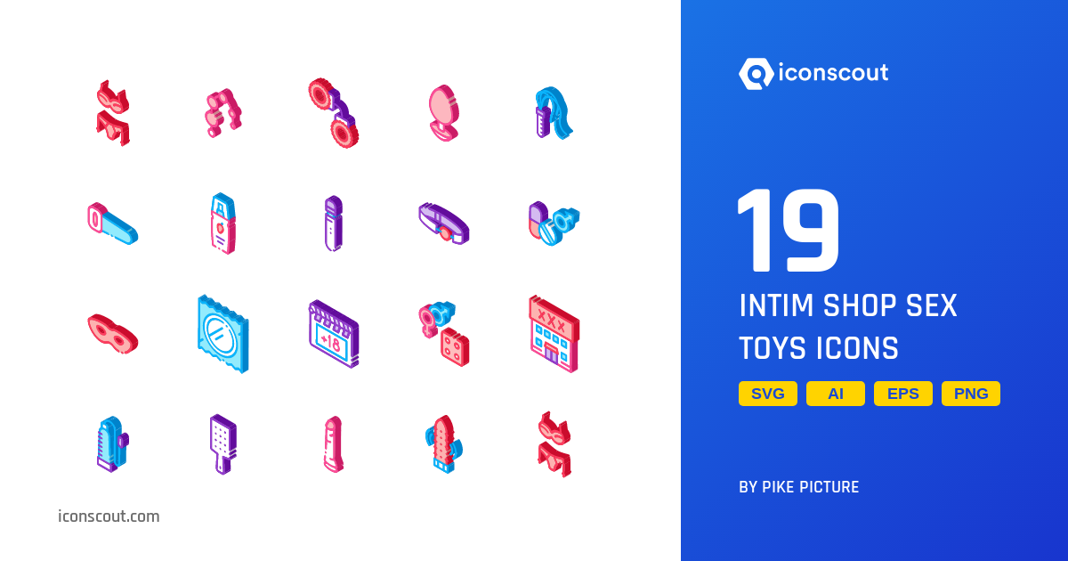 Intim Shop Sex Toys Icon Pack Isometric Miscellaneous Icons Svg