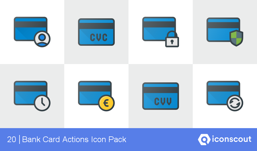 Download Bank Card Actions Icon Pack Available In Svg Png Eps