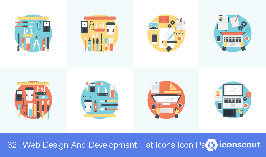 Download Web Design And Development Flat Icons Icon Pack Available In Svg Png Icon Fonts