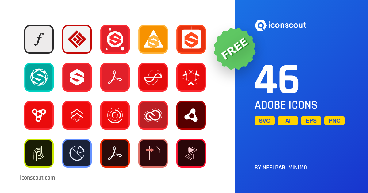 Download Adobe Icon pack - Available in SVG, PNG, EPS, AI & Icon fonts