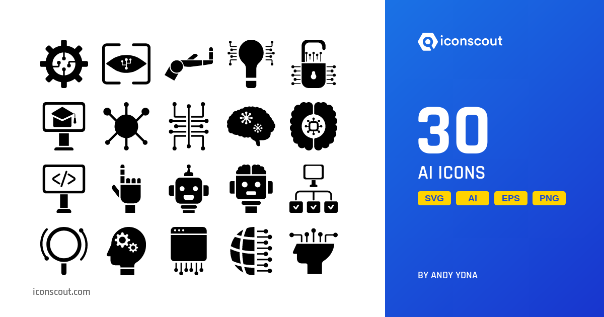 Download Ai Icon pack Available in SVG, PNG & Icon Fonts