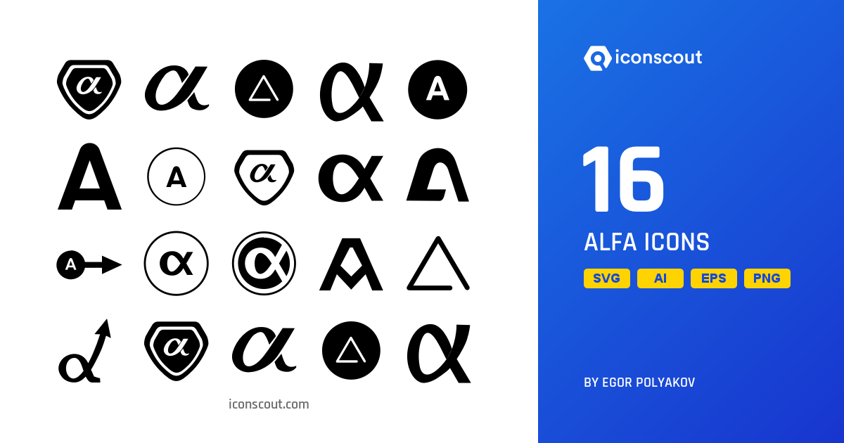 Alfa Icon Pack Glyph Sign Symbols Icons Svg Png Ico Available