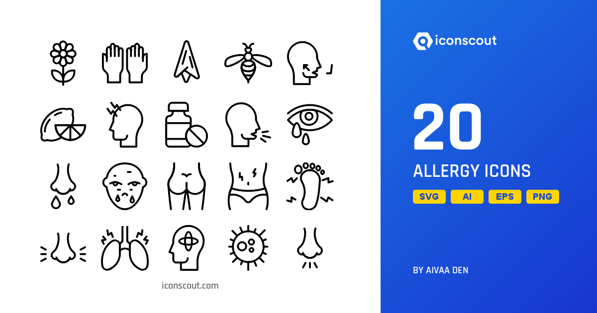 Download Allergy Icon pack Available in SVG, PNG & Icon Fonts