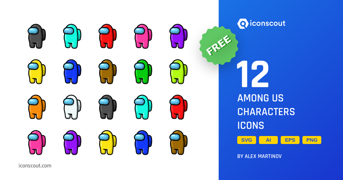 Download Download Among Us Characters Icon pack - Available in SVG ...