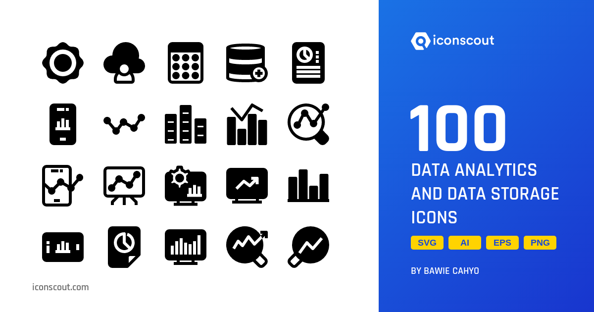 Obt N El Paquete De An Lisis De Datos Y Almacenamiento De Datos Icon Con Recursos Gratis De