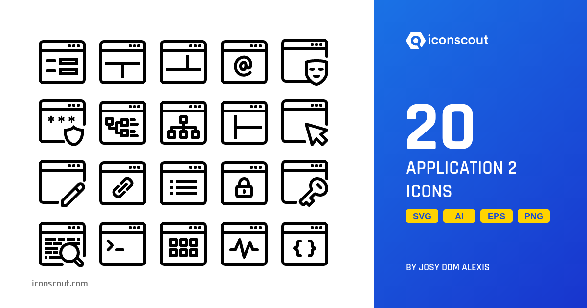 Download Application 2 Icon pack Available in SVG, PNG & Icon Fonts