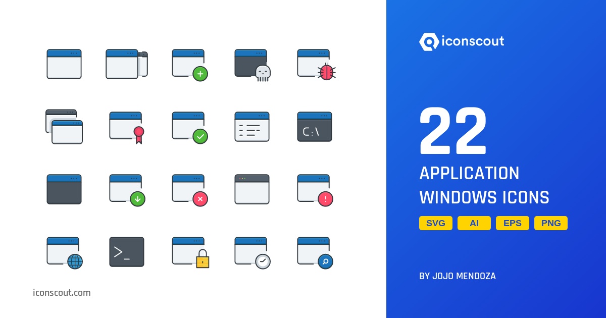 Application Windows Icon Pack - 22 Free Download Network ...