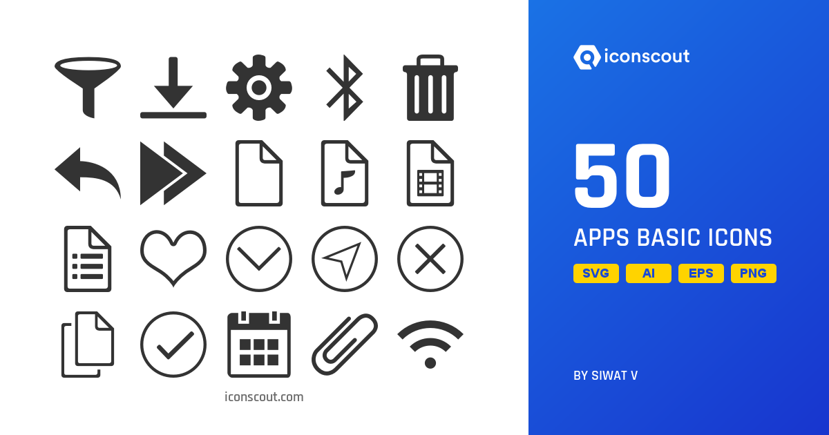 Download Apps Basic Icon pack Available in SVG, PNG & Icon fonts