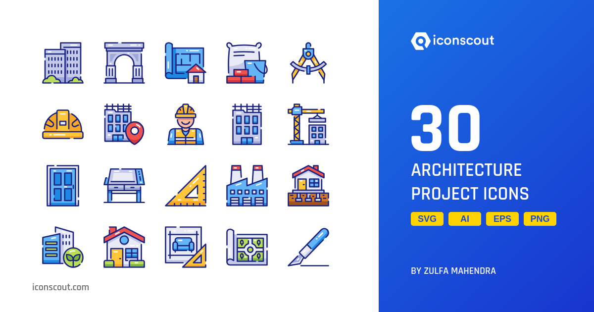 Architecture Project Icon Pack - 30 Free Download Buildings Icons ...