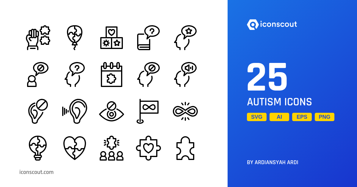 Autism Icon Pack - 25 Miscellaneous Line Icons | IconScout