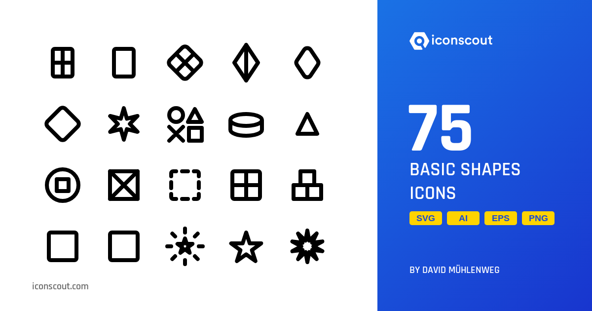 Basic Shapes Icon Pack - 75 Free Download Design & Development Icons ...