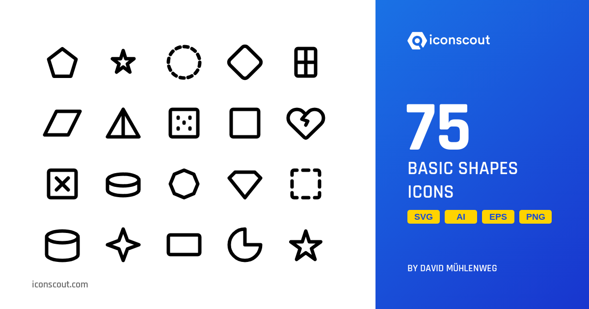 Basic Shapes Icon Pack - 75 Free Download Design & Development Icons ...