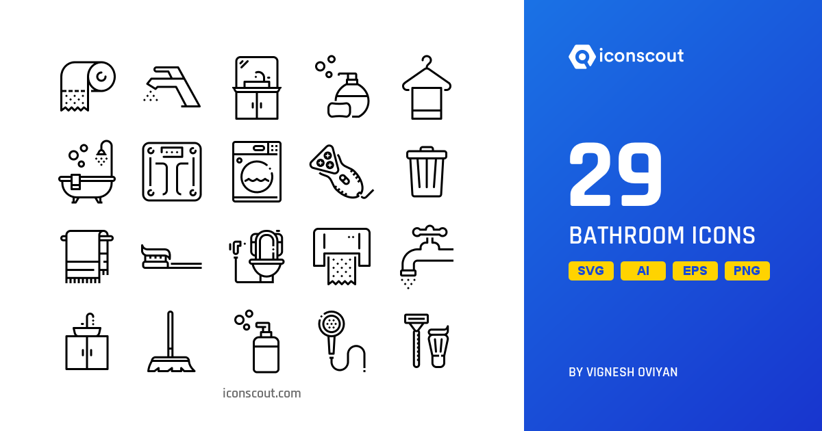 Bathroom Icon Pack - 29 Free Download Miscellaneous Icons | IconScout