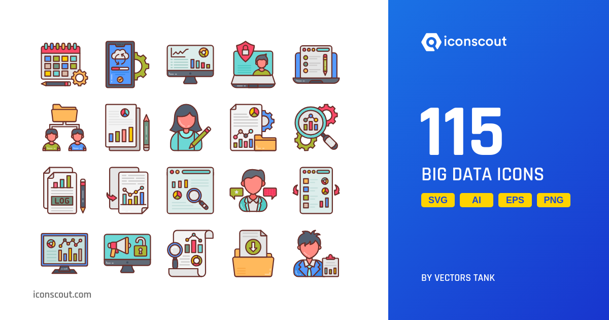 Big Data Icon Pack - 115 Free Download Business Icons | IconScout