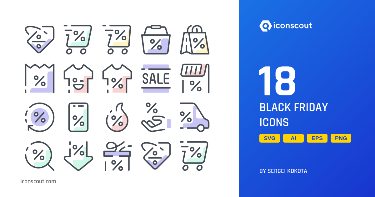 Download Black Friday Icon Pack Available In Svg, Png & Icon Fonts