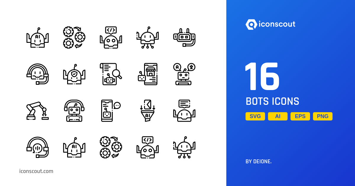 Bots Icon Pack - 16 Free Download Science & Technology Icons | IconScout