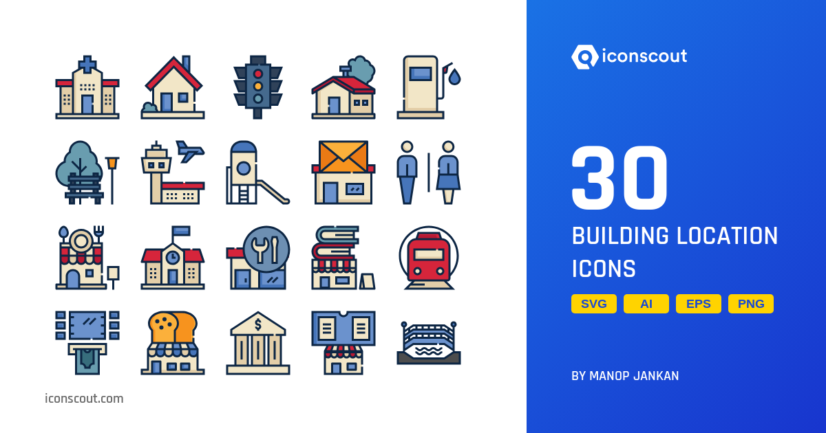 Building Location Icon Pack - 30 Free Download Buildings Icons | IconScout