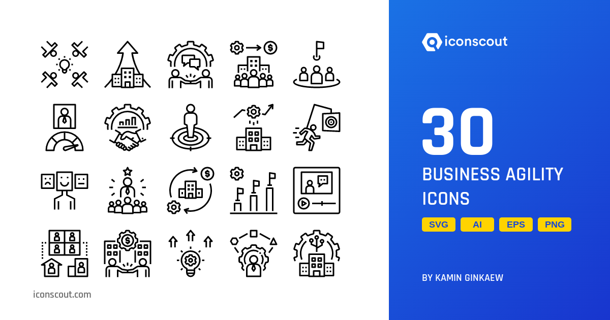 Business Agility Icon Pack - 30 Business Line Icons | IconScout