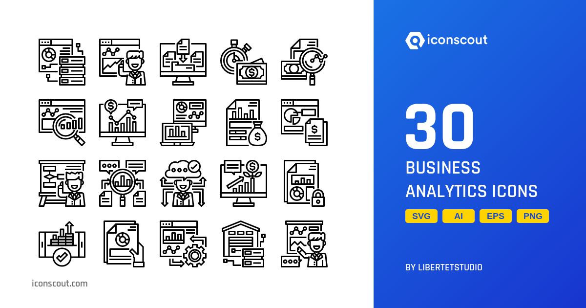 Download Business Analytics Icon pack Available in SVG, PNG & Icon Fonts