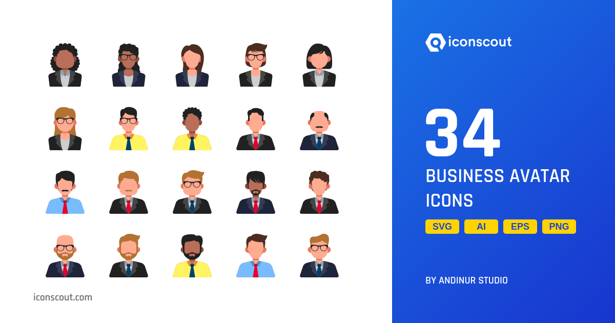 Download Business Avatar Icon pack Available in SVG, PNG & Icon Fonts