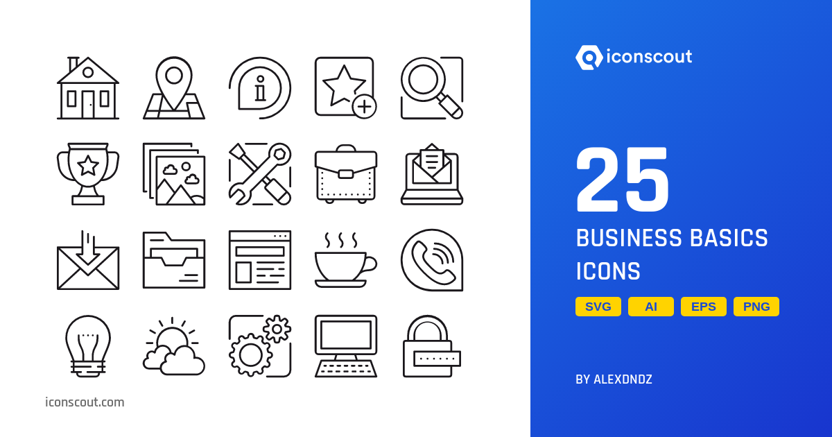 Download Business Basics Icon pack Available in SVG, PNG & Icon fonts