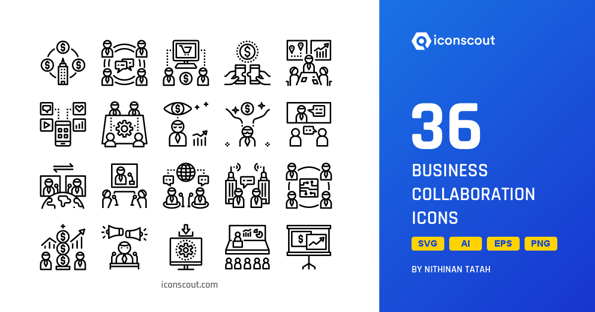 Download Business Collaboration Icon pack Available in SVG, PNG & Icon ...