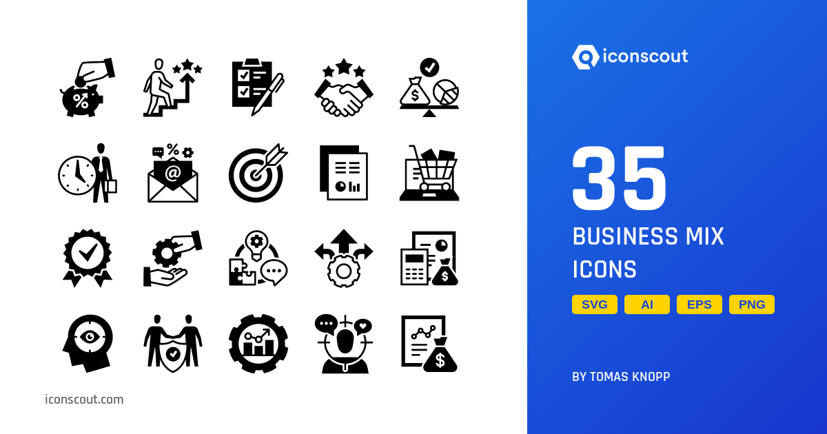 Download Business Mix Icon pack Available in SVG, PNG & Icon Fonts