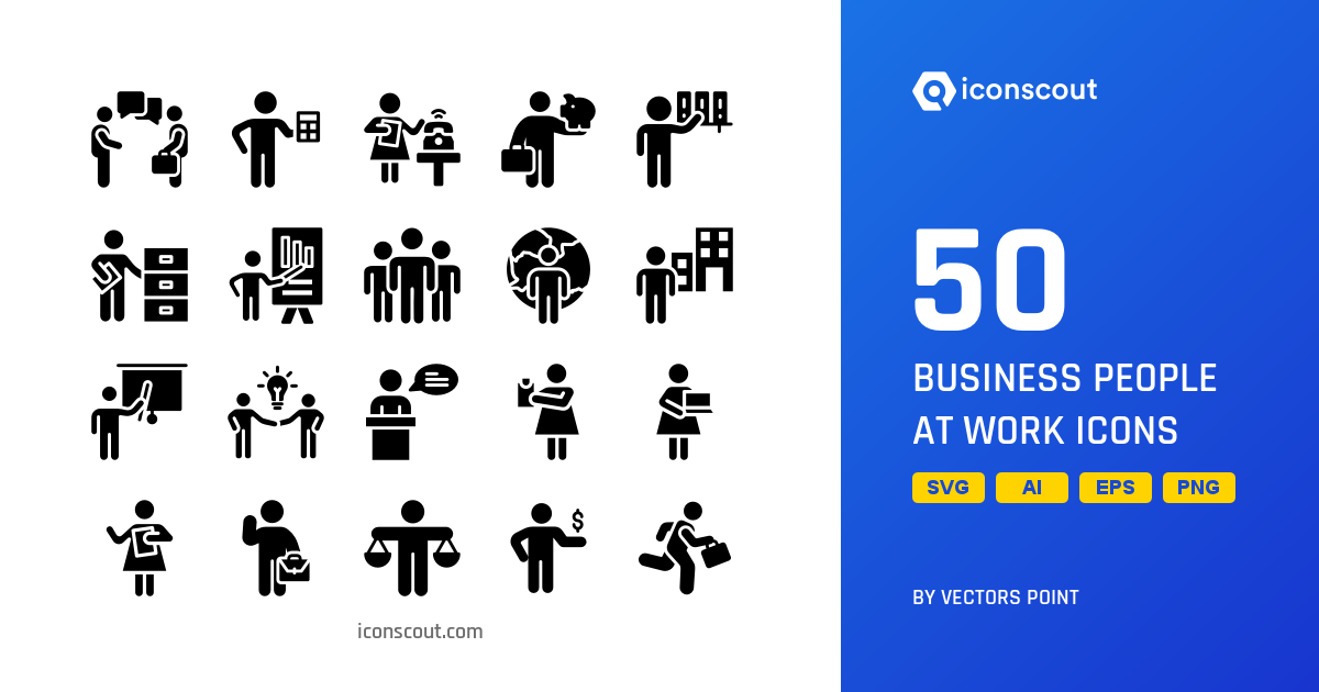 Download Business People At Work Icon pack Available in SVG, PNG & Icon ...