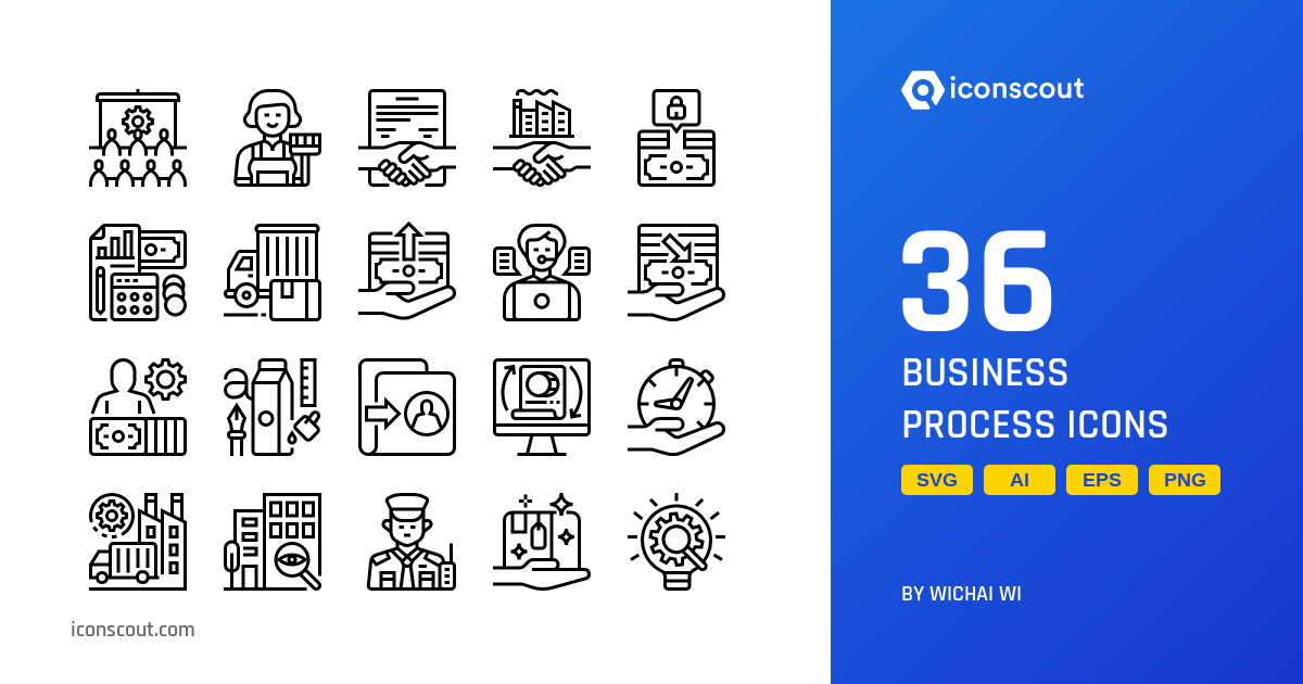 Download Business Process Icon pack Available in SVG, PNG & Icon Fonts