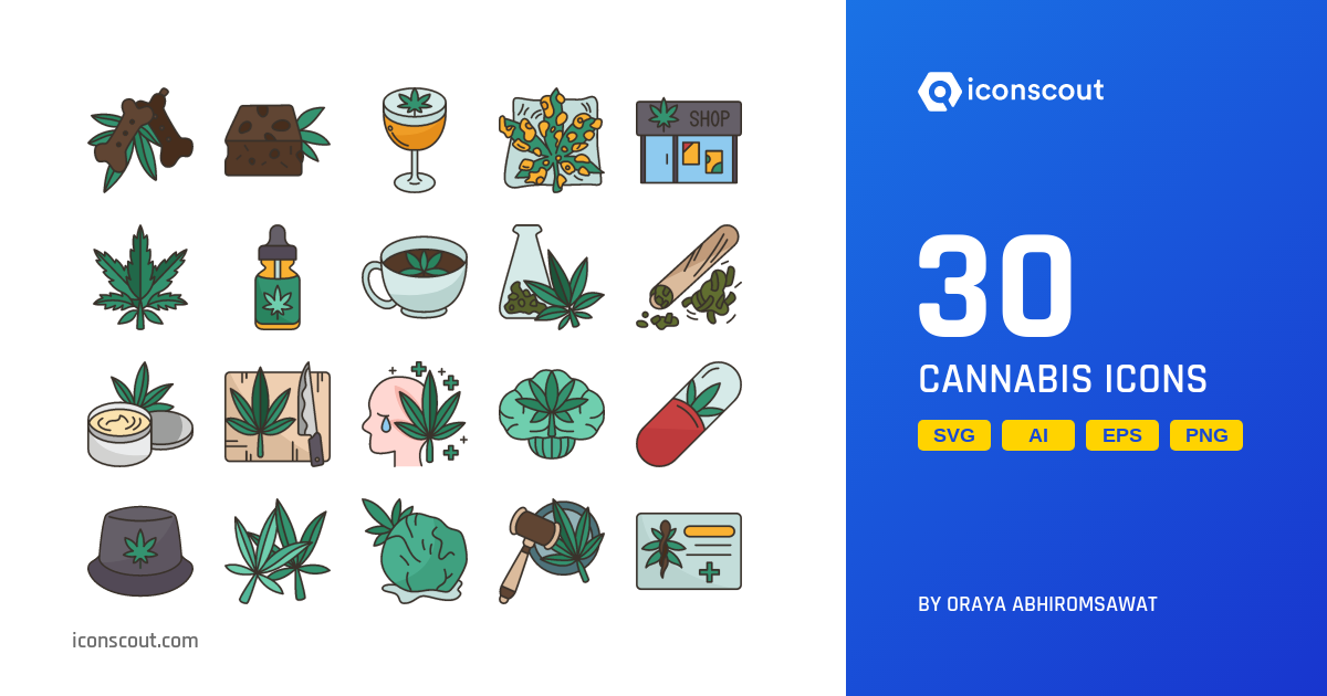 Cannabis Icon Pack - 30 Free Download Miscellaneous Icons | IconScout