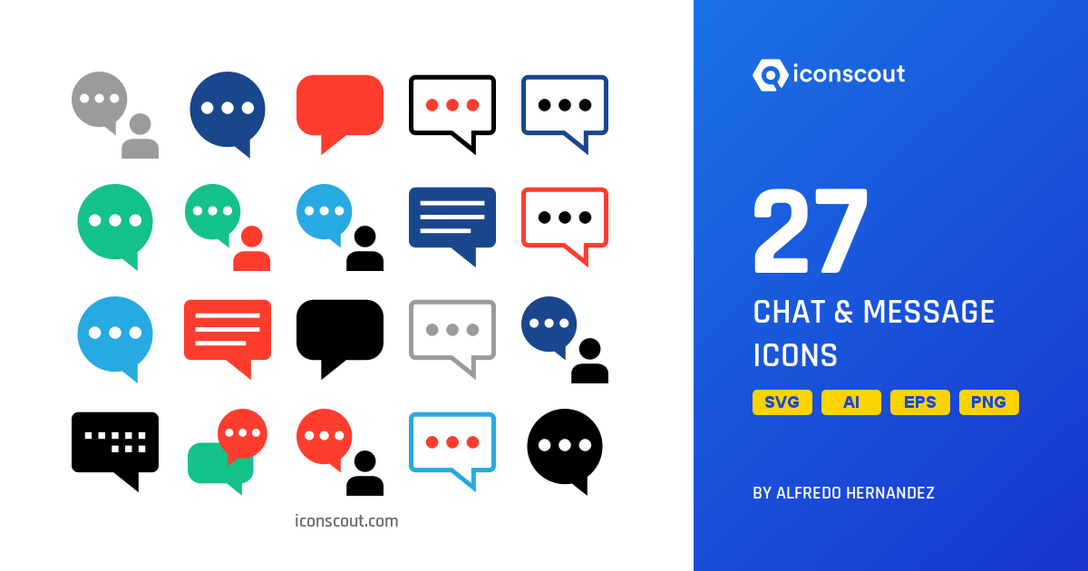 Download Chat & Message Icon pack Available in SVG, PNG & Icon Fonts