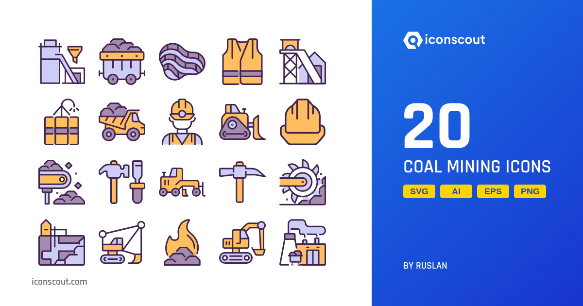 Download Coal Mining Icon pack Available in SVG, PNG & Icon Fonts