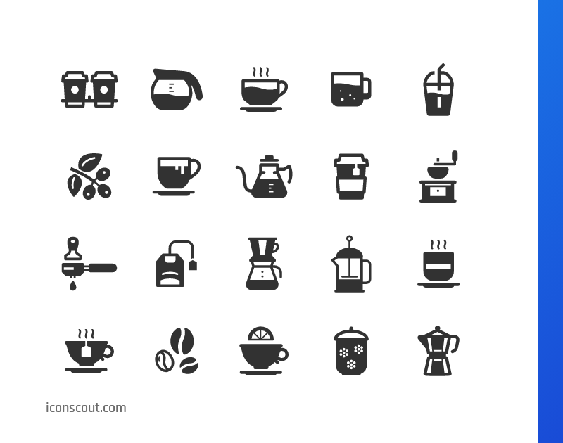 Coffee And Tea Icon Icon Pack - 25 Free Download Food & Drink Icons ...