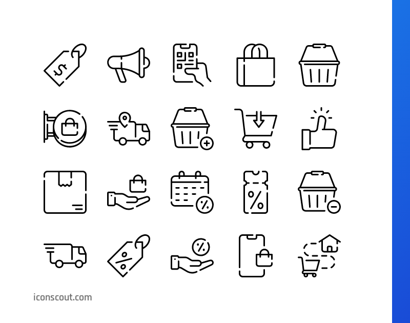 Download Commerce And Shopping Icon Pack Available In SVG, PNG & Icon Fonts