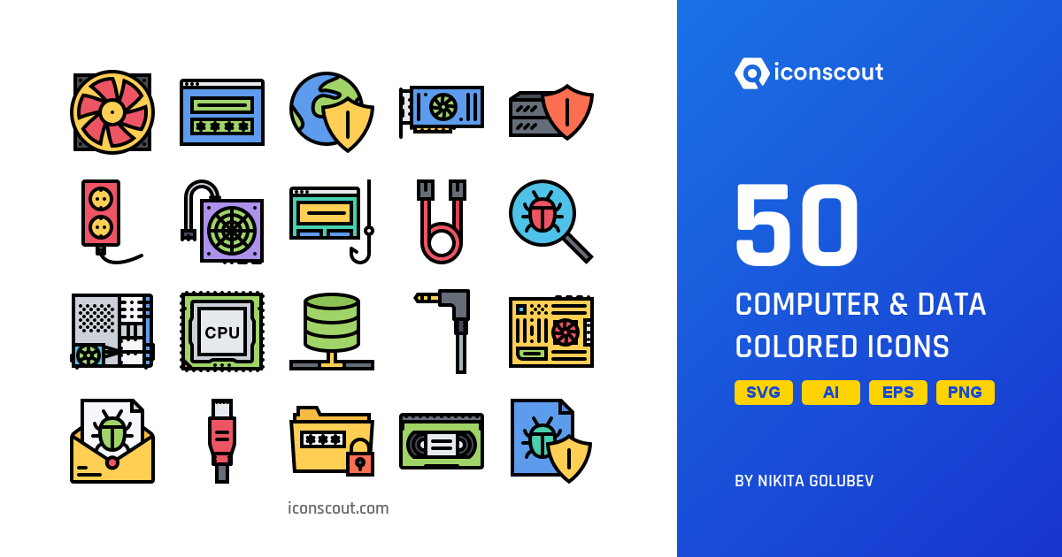 Download Computer & Data Colored Icon pack Available in SVG, PNG & Icon ...