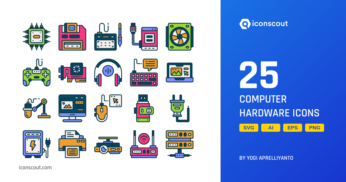 Download Computer Hardware Icon pack Available in SVG, PNG & Icon Fonts