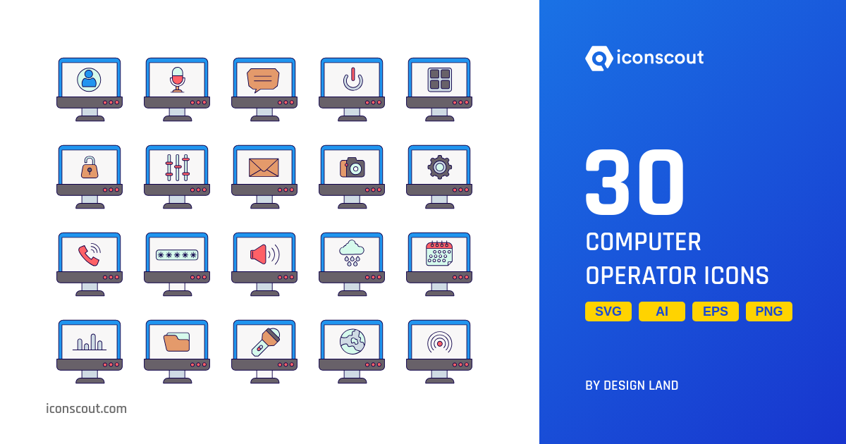 Computer Operator Icon Pack - 30 Free Download Miscellaneous Icons ...