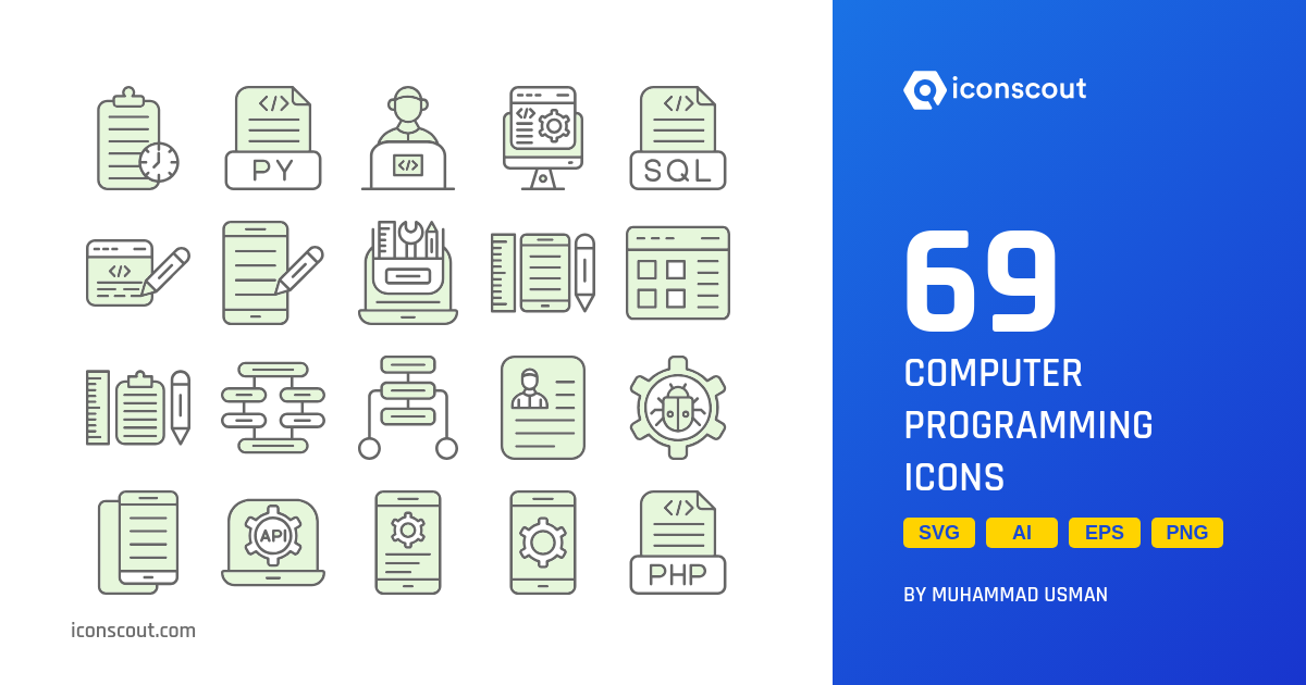 Computer Programming Icon Pack - 69 Free Download Science & Technology ...