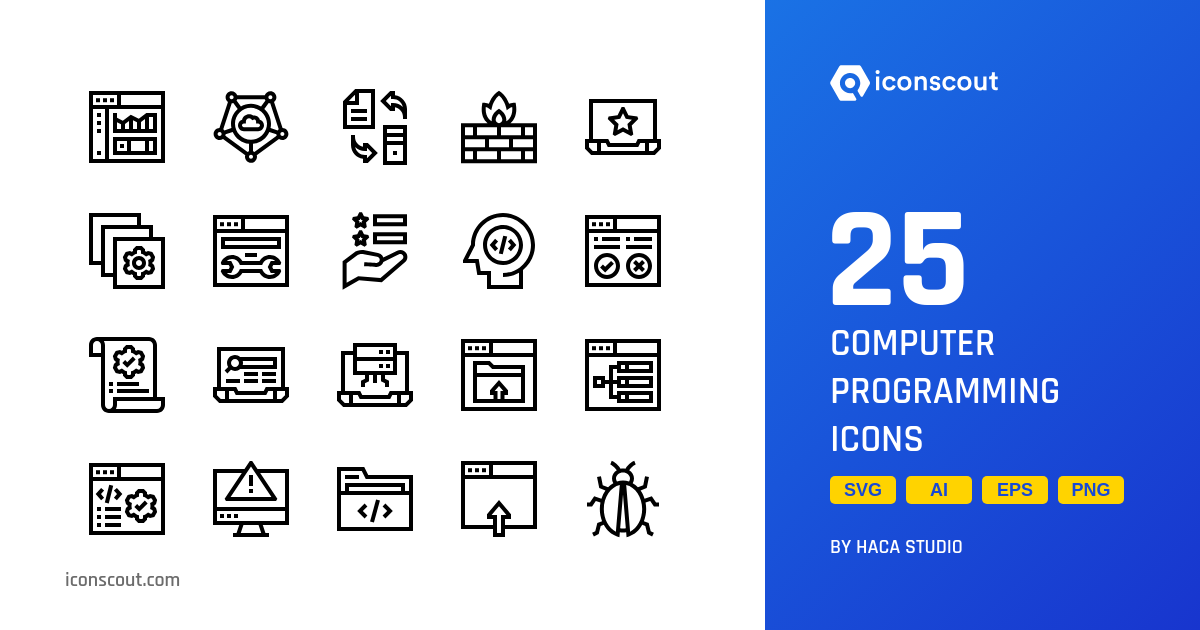 Computer Programming Icon Pack - 25 Free Download Miscellaneous Icons ...