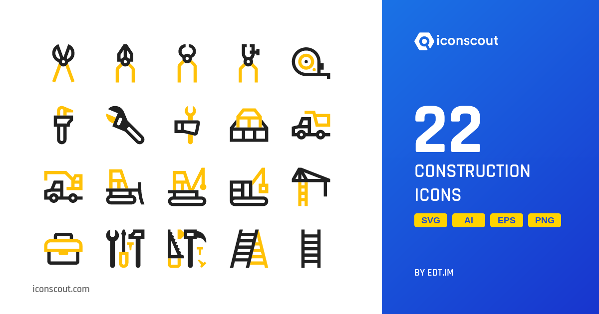 Construction Icon Pack - 22 Free Download Tools & Equipment Icons ...