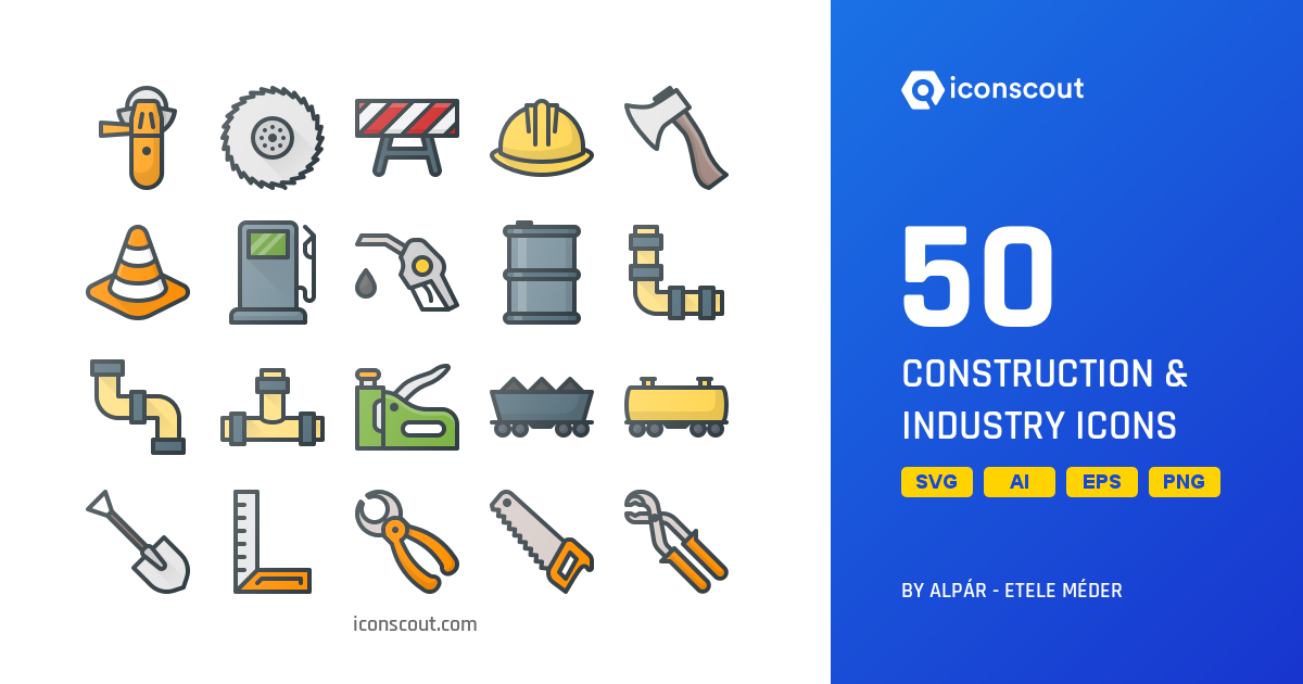 Download Construction & Industry Icon pack Available in SVG, PNG & Icon ...