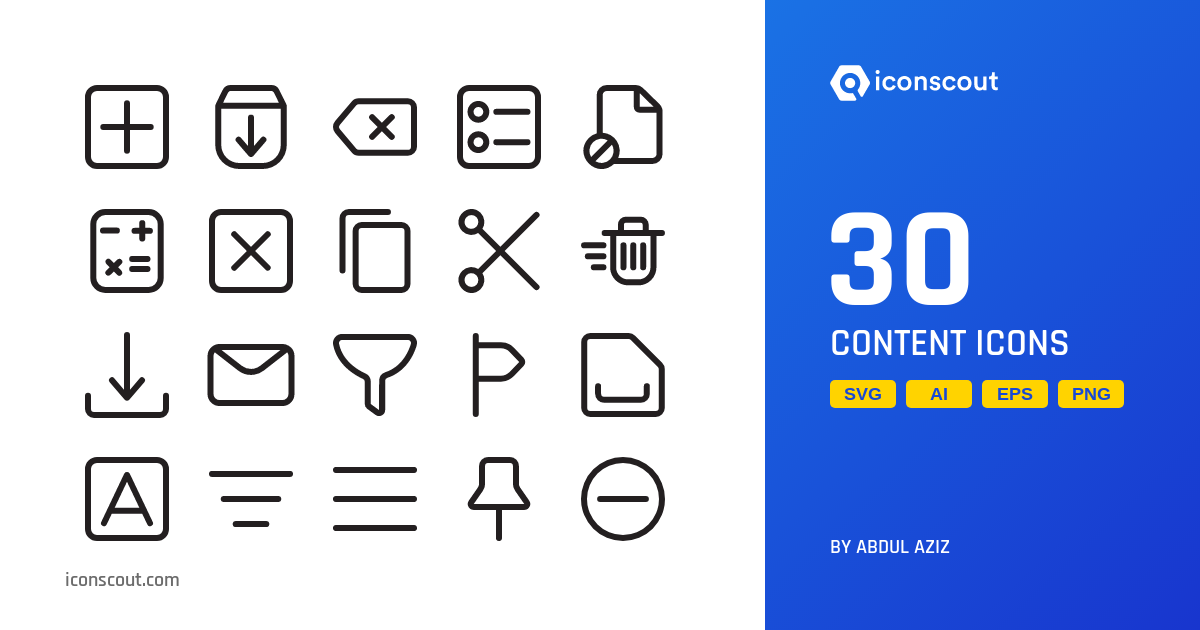 Download Content Icon pack Available in SVG, PNG & Icon Fonts