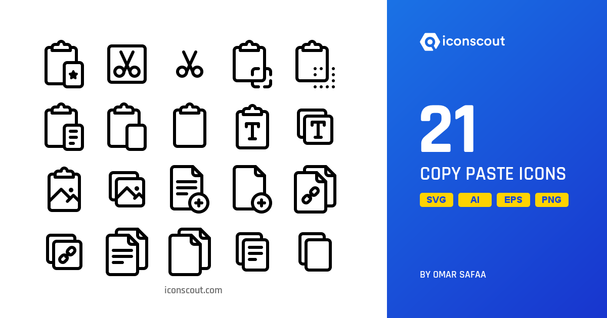 cool copy and paste icons