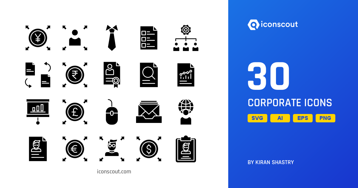 Download Corporate Icon pack Available in SVG, PNG & Icon Fonts