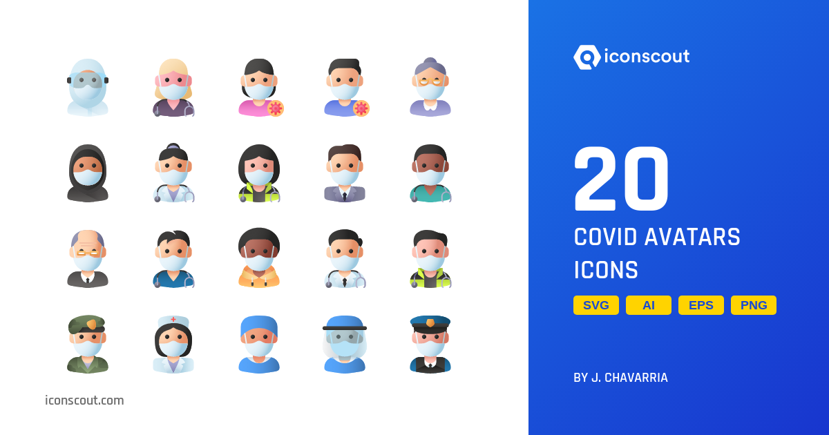 COVID Avatars Icons