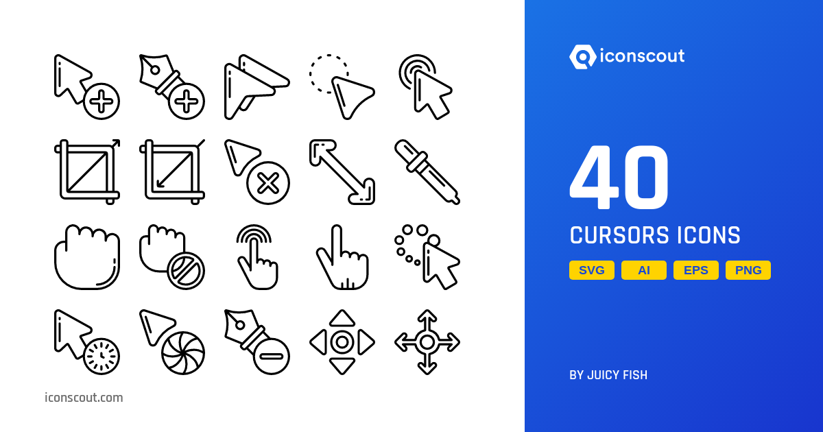 Download Cursors Icon pack Available in SVG, PNG & Icon Fonts