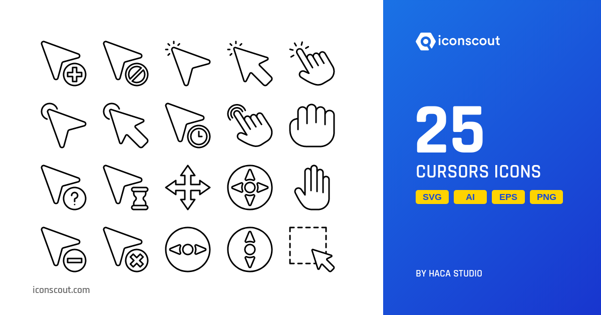 Cursors Icon Pack - 25 Free Download User Interface Icons | IconScout