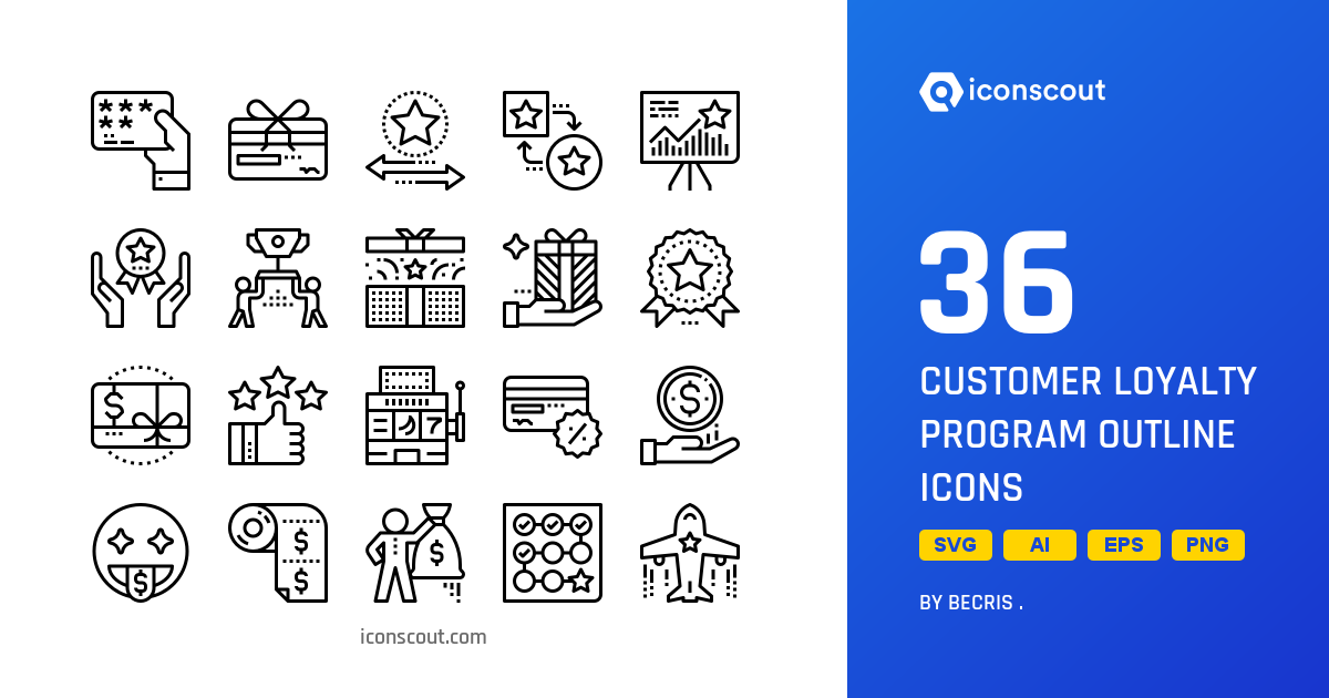 Download Customer Loyalty Program Outline Icon Pack Available In Svg 