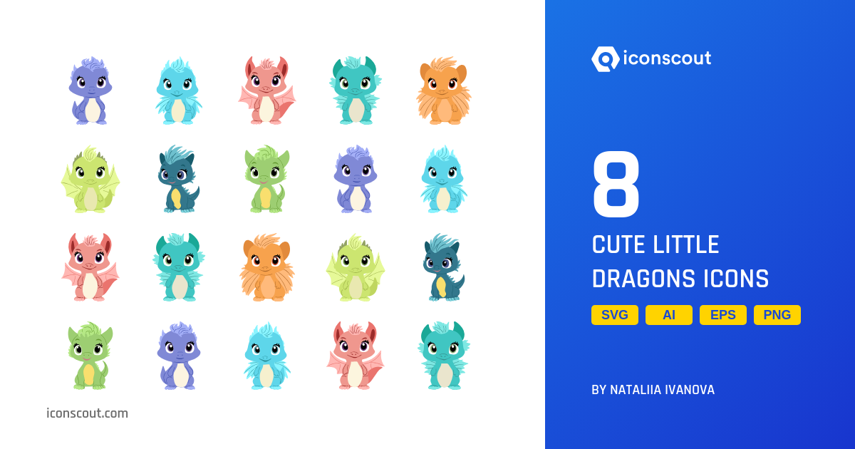 Download Cute Little Dragons Icon Pack Available In Svg, Png & Icon Fonts