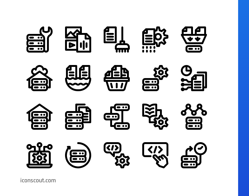 Data Engineering Icon Pack - 80 Free Download Network & Communication ...